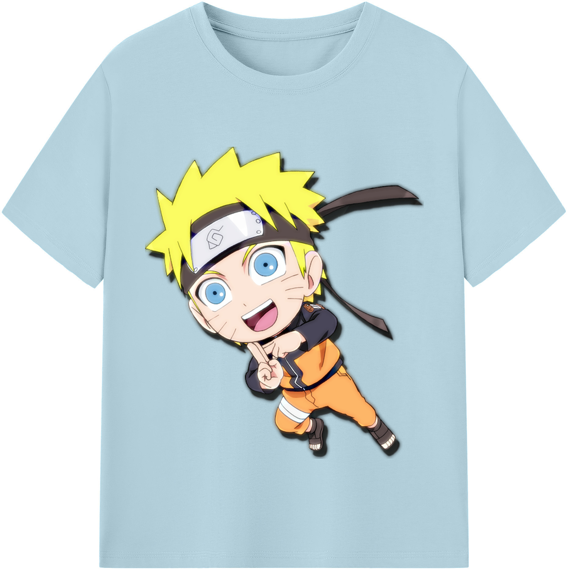 （画像用） NARUTO -ナルト- うずまき ナルト Uzumaki Naruto 綿100％半袖Tシャツ（フロントプリント）